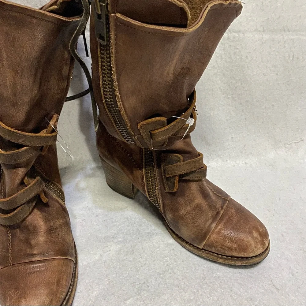 Freebird by Steven Women’s Leather Cora Brown Boot Size 9 Western Festival - Picture 3 of 9